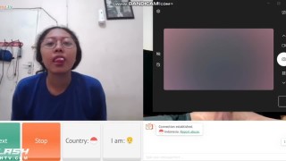 Ome TV Cewek Lokal Polos Berkacamata VCS Bule